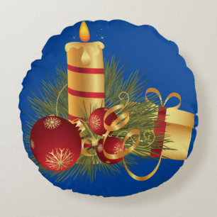 Coussin de Noël, bougie de Noël