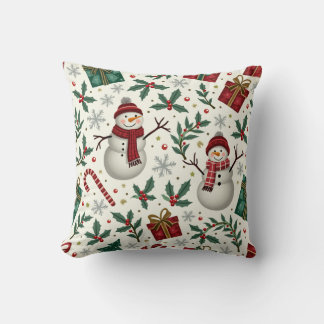 Coussin de Noël coussin bonhomme de neige
