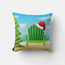 Coussin de Noël de chaise de plage avec le
