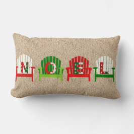 Coussin de Noël de chaise de plage avec Père Noël