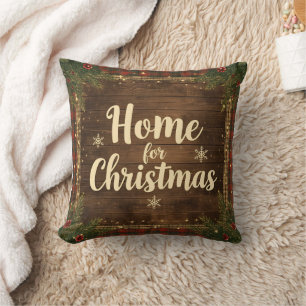 Coussin de Noël de cottage rustique Cozy