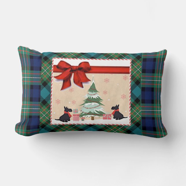 coussin de Noël de Scotty Dog (Recto)