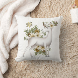 Coussin de Noël des rennes blancs