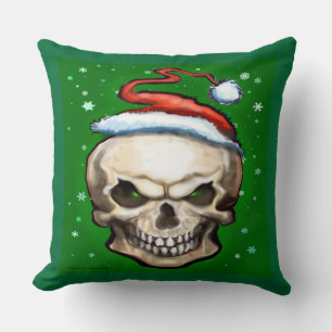 Coussin de Noël du crâne mal