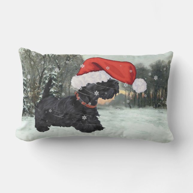 Coussin de Noël écossais Terrier (Recto)