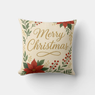 Coussin de Noël élégant et joyeux
