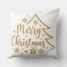 Coussin de Noël flocons de neige Joyeux Noël