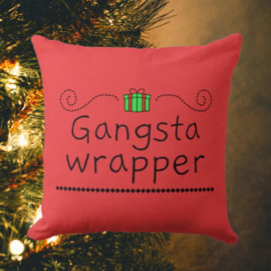 Coussin de Noël Gangsta Wrapper