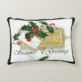 Coussin de Noël Joyeuses Fêtes vintage