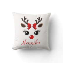 Coussin de Noël personnalisé Reindeer