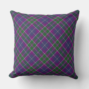 Coussin de Noël Plaid violet