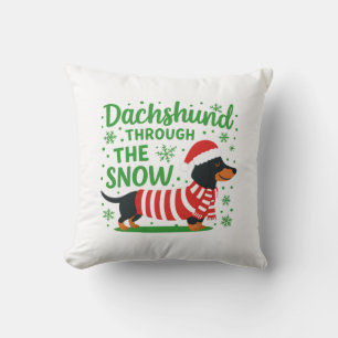 Coussin de Noël pour chien teckel