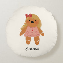Coussin de Noël pour fille en pain d'épices person