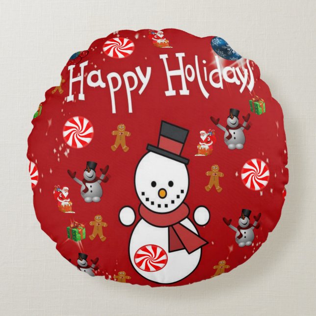 Coussin de Noël, Snowman (Devant)