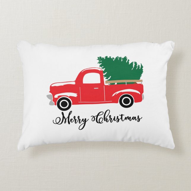 COUSSIN DE NOËL STYLE CAMION ROUGE DOS (Devant)