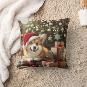 Coussin de Noël Welsh Corgi