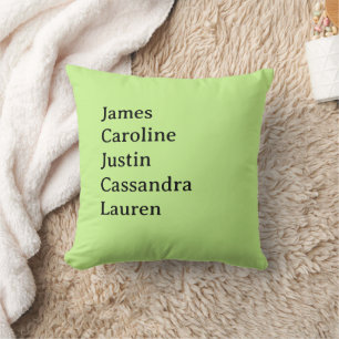 Coussin de nom de famille personnalisé   Cadeau po