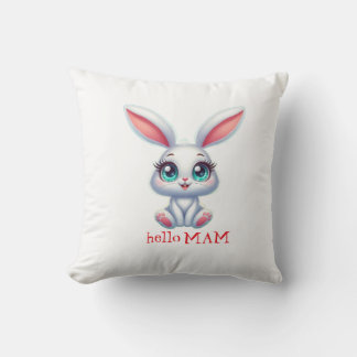 Coussin de nurserie lapin mignon – Bonjour Maman