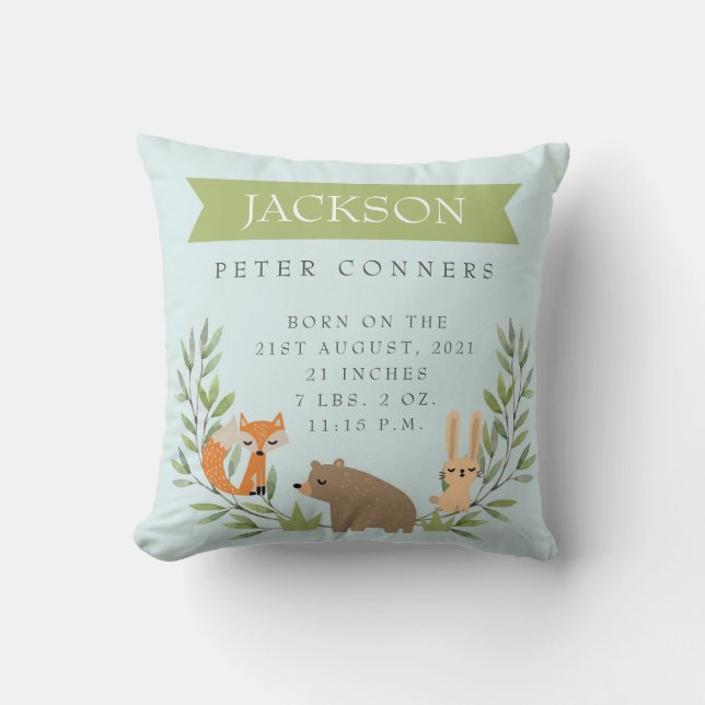 Coussin de nurserie personnalisé : statistiques de (Recto)