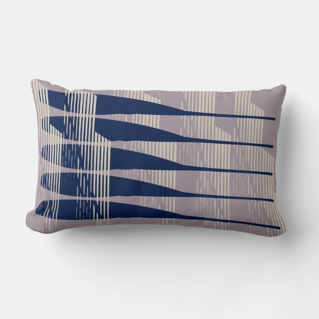 Coussin de pagaies Abstrait en Coussin Navy & Lave (Recto)