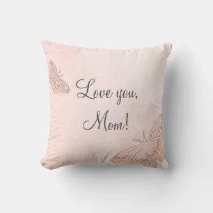Coussin de papillons Pastel Peach