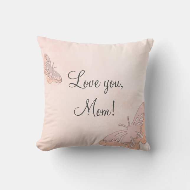 Coussin de papillons Pastel Peach (Recto)