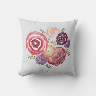Coussin de peinture de bouquet de fleurs