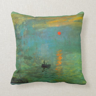 Coussin de peinture de lever de soleil de Monet