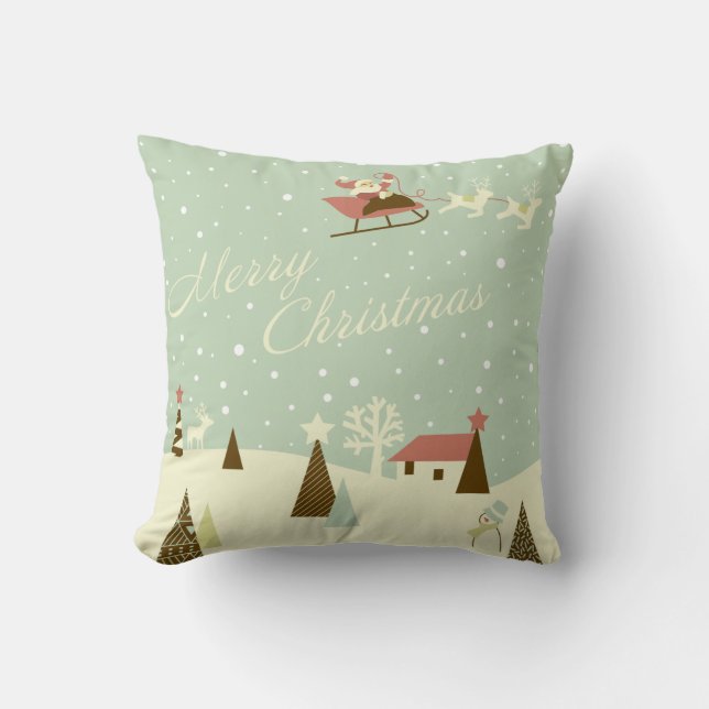 Coussin de Père Noël de Noël de pays de KRW (Recto)