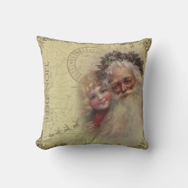 Coussin de Pere Noel Père Noël de Noël de père (Recto)