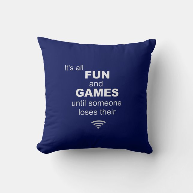 Coussin de perte d'Internet de WiFi - bleu (Recto)