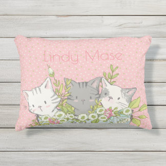 Coussin de pièce de filles de Kitty personnalisé
