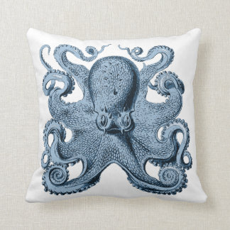 Coussin de pieuvre bleu Vintage