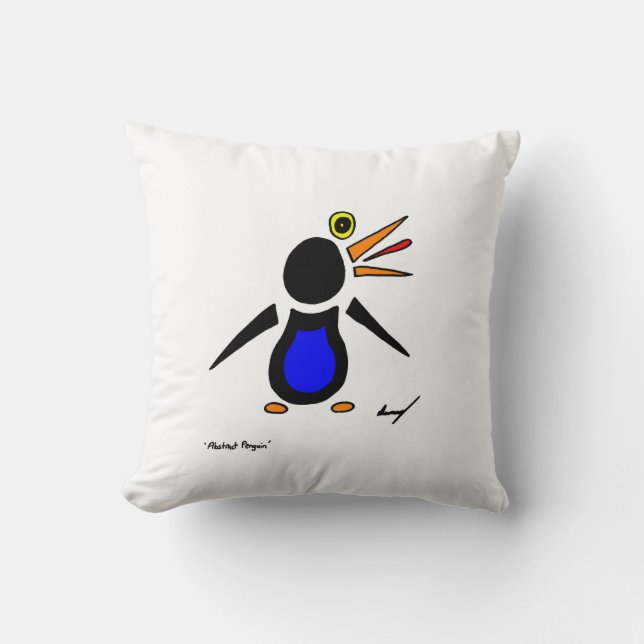 Coussin de pingouin Abstrait (Recto)