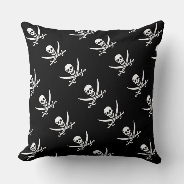 Coussin de pirate du "drapeau de Jack de calicot" (Recto)