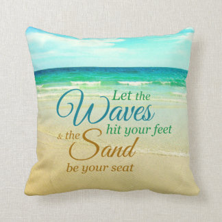 Coussin de plage de citation de ressacs