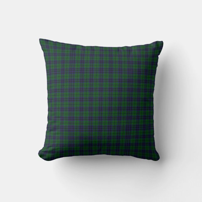 Coussin de plaid de tartan d'Austin de clan (Recto)