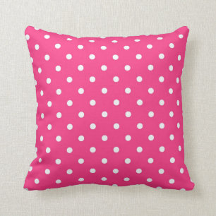 Coussin de point de polka de roses indien