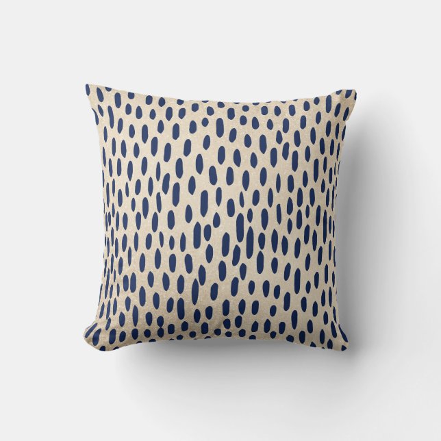 Coussin de points bleus amusant (Recto)