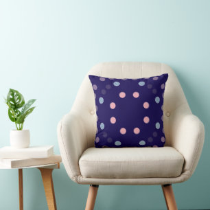 Coussin de points Polka violet