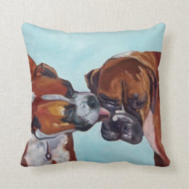 Coussin de portrait d'animal familier de chiens de