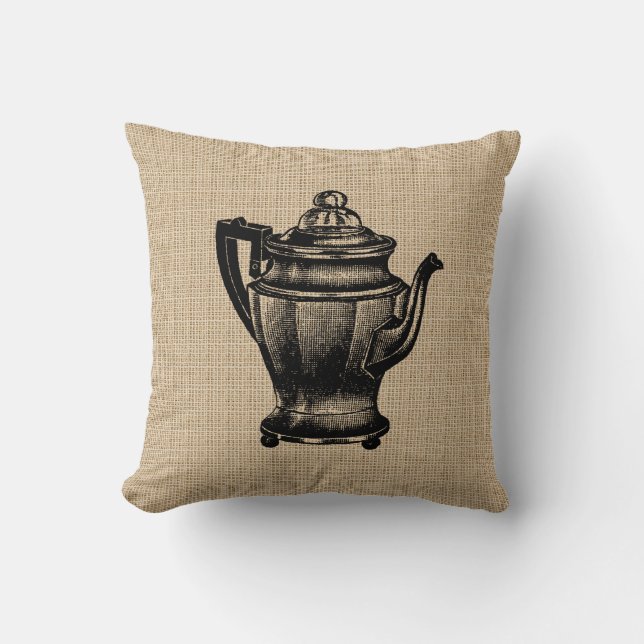 Coussin de pot de café vintage (Recto)