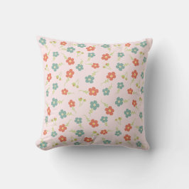 Coussin de prairie rose