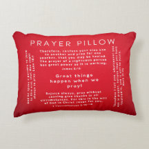 Coussin de prière rouge et blanc