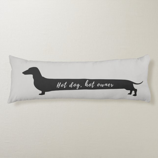 Coussin de propriétaire chaud de teckel "hot-dog, (Devant)