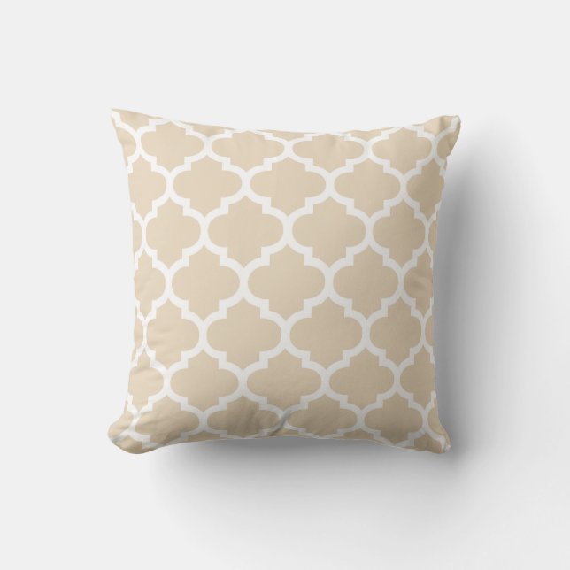Coussin de Quatrefoil - motif en ivoire (Recto)