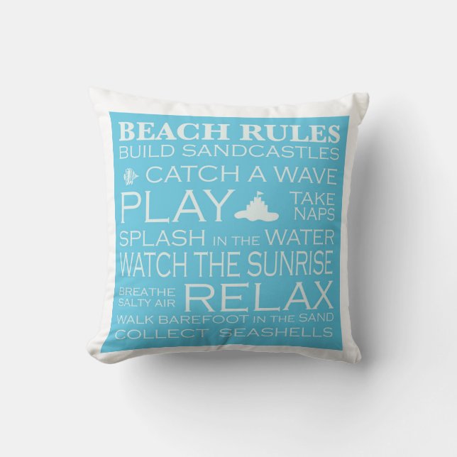 Coussin de règles de plage (Recto)