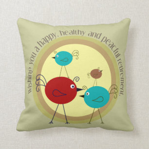 Coussin de retraite Retro Birds Design