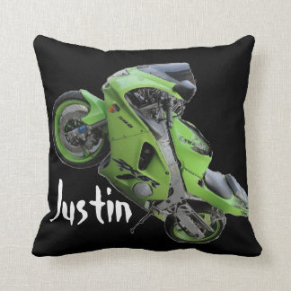 Coussin de "Rocket de fourche" de vert de Kawasaki