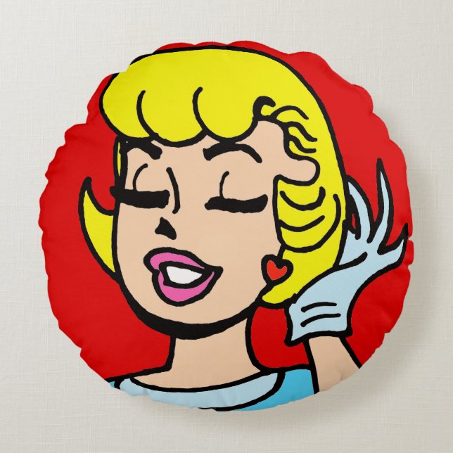 Coussin de ronde de beauté Retro Comic Strip (Devant)